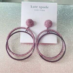 Kate Spade Pink Double Hoop Earrings NWT